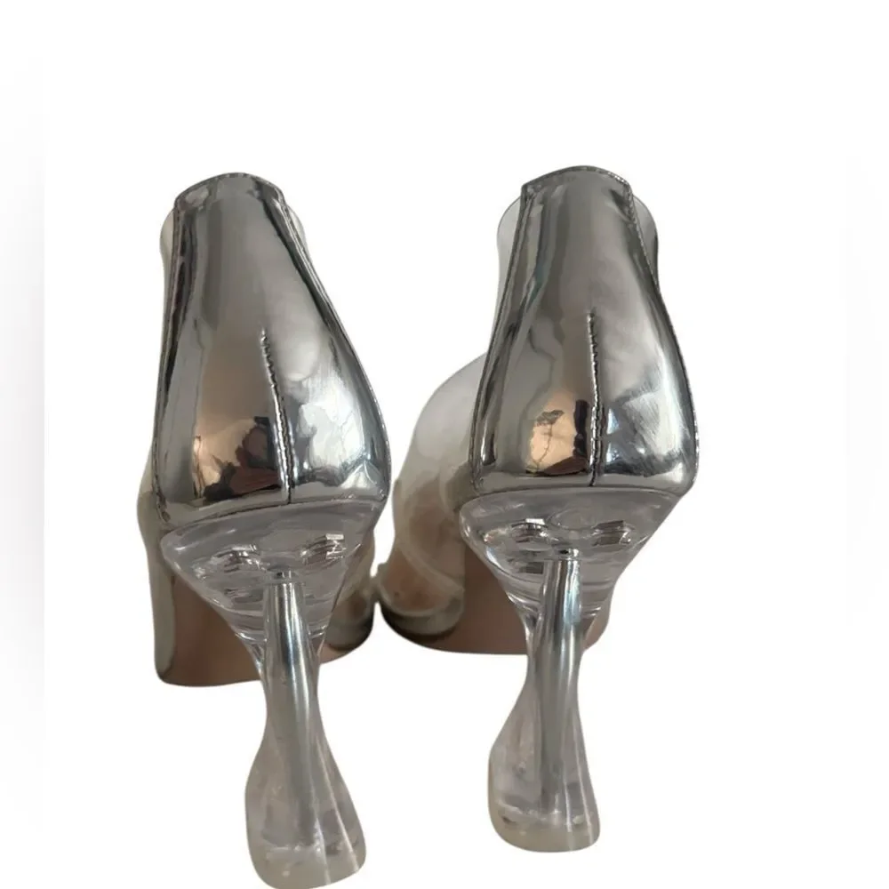 Steve Madden Transparent Heels with Nude Accents